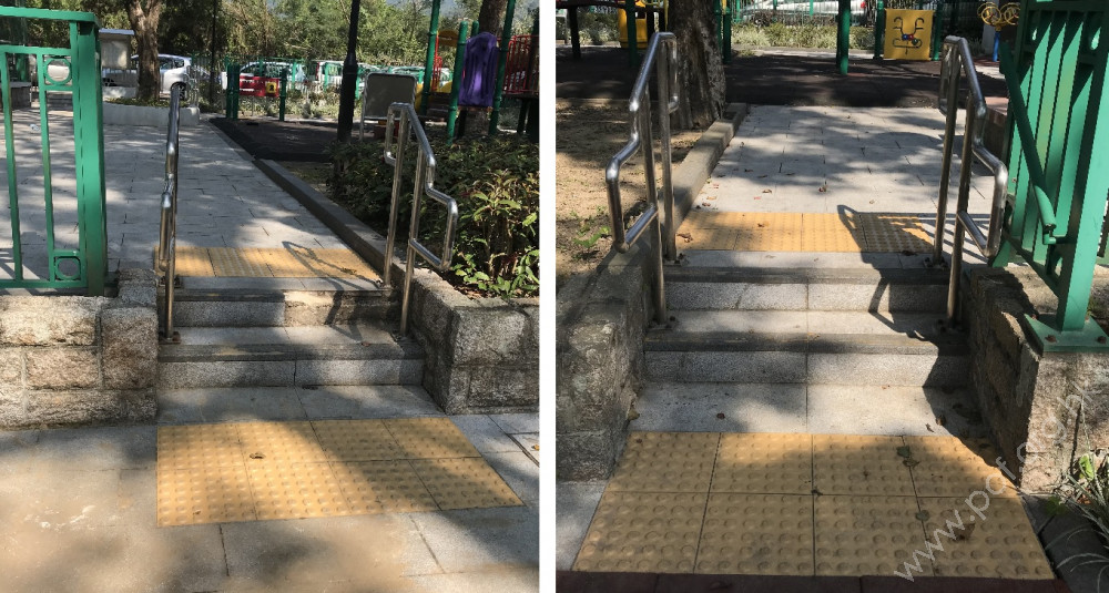 位於遊樂場中心位置﹑連接遊樂場的高﹑低處。